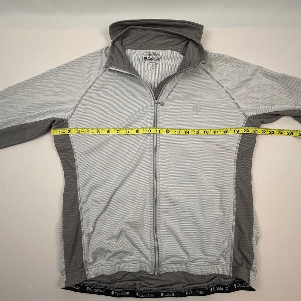 Coolibar Mens UPF 50+ Cycling Jacket Full Zip Sun Protection‎ Grey Size M - Picture 10 of 12